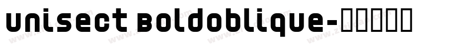 Unisect BoldOblique字体转换